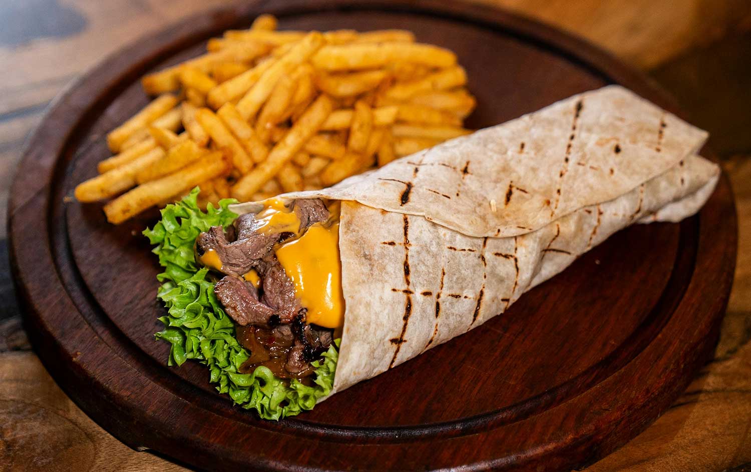 Freshly made shawarma